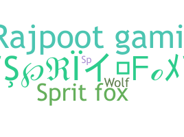 暱稱 - SpritFox