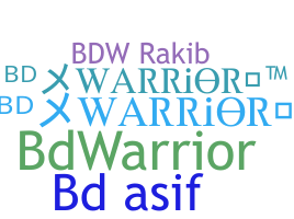 暱稱 - BDwarrior
