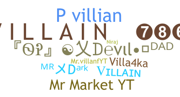 暱稱 - villains