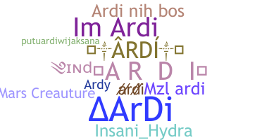 暱稱 - Ardi