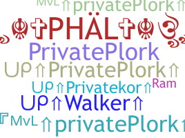 暱稱 - Privateplork