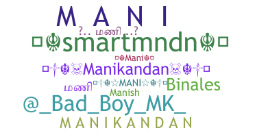 暱稱 - Manikandan