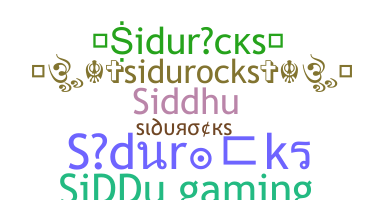 暱稱 - Sidurocks
