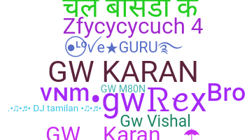 暱稱 - Gwkaran