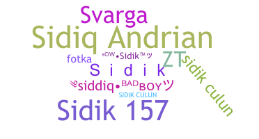 暱稱 - Sidik