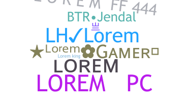 暱稱 - Lorem