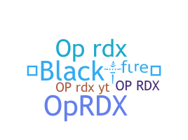 暱稱 - OPRDX