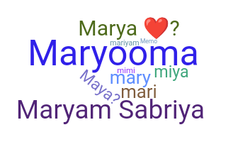 暱稱 - Maryam