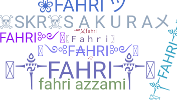 暱稱 - Fahri