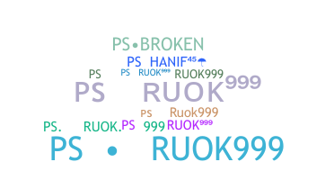 暱稱 - PSRUOK999