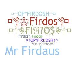 暱稱 - Firdos
