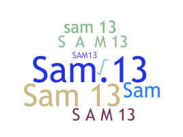 暱稱 - Sam13