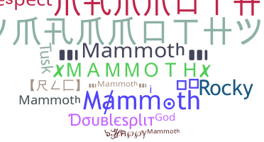 暱稱 - Mammoth