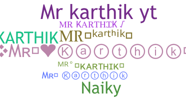 暱稱 - Mrkarthik