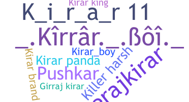 暱稱 - Kirar