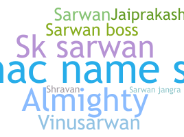 暱稱 - Sarwan