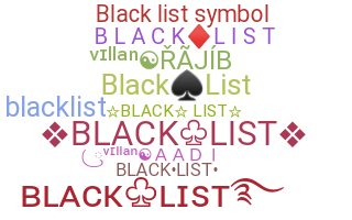 暱稱 - blacklist