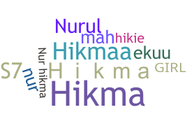 暱稱 - hikma