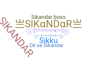 暱稱 - Sikandar