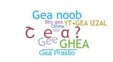 暱稱 - Gea