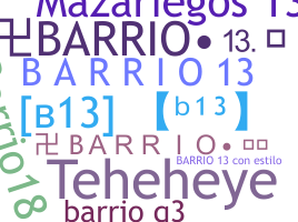 暱稱 - Barrio13