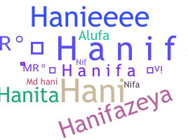 暱稱 - Hanifa