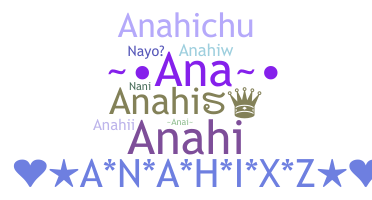 暱稱 - Anahis