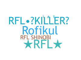 暱稱 - RFL
