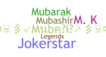 暱稱 - Mubarik