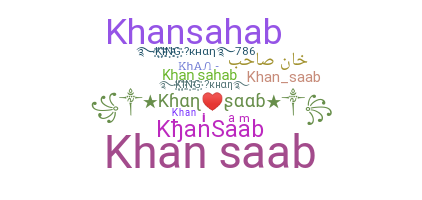 暱稱 - KhanSaab