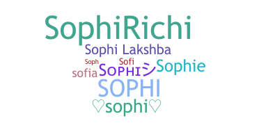 暱稱 - Sophi