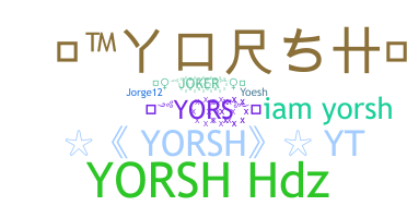 暱稱 - Yorsh