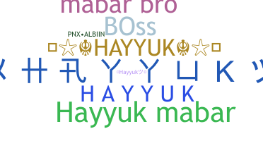 暱稱 - Hayyuk