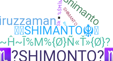 暱稱 - shimanto