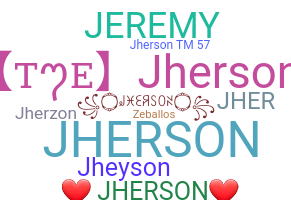 暱稱 - Jherson