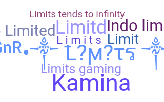 暱稱 - limits