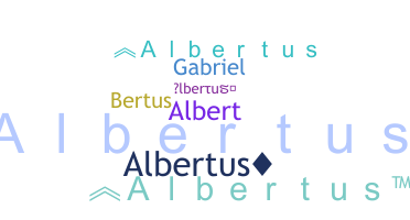 暱稱 - Albertus