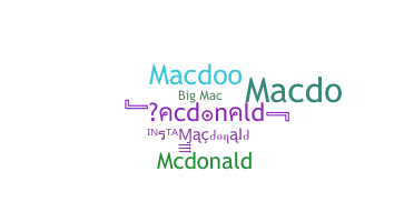 暱稱 - Macdonald