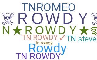 暱稱 - Tnrowdy