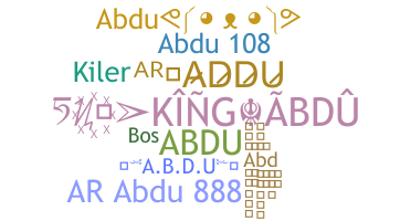 暱稱 - abdu