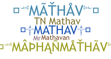 暱稱 - Mathav