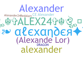 暱稱 - Alexander24