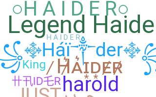 暱稱 - Haider