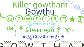 暱稱 - Gowtham