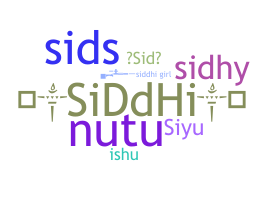 暱稱 - Siddhi