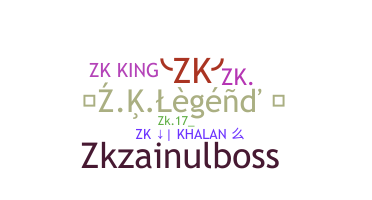 暱稱 - ZK