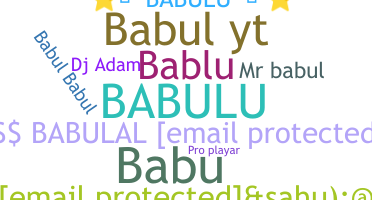 暱稱 - Babulu