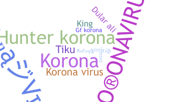 暱稱 - koronavirus