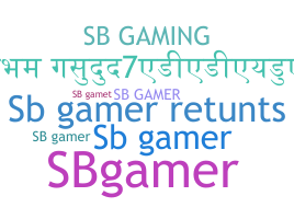 暱稱 - Sbgamer