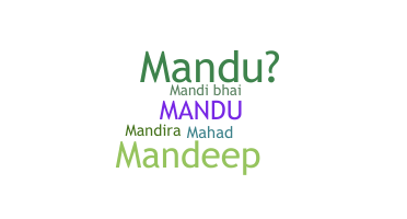 暱稱 - Mandu